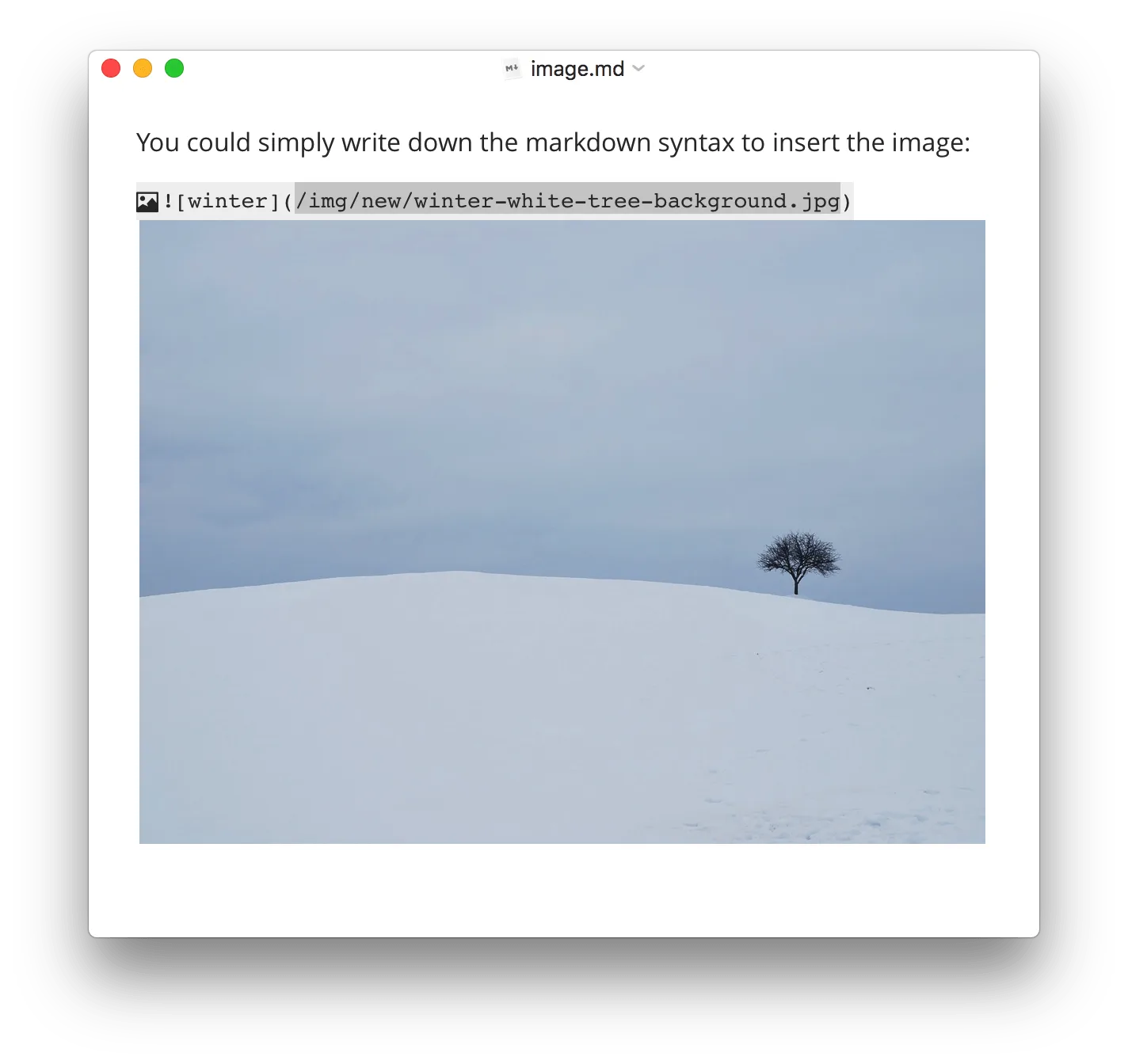 Typora showing inline Markdown editing and rendered content