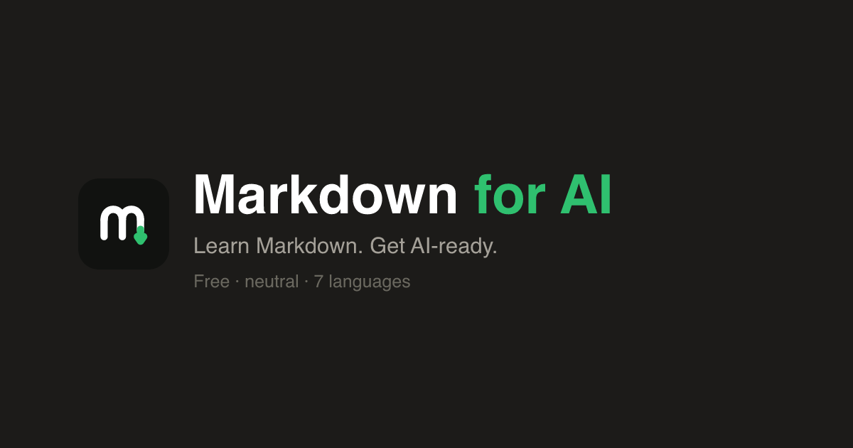 Markdown claro, mejor contexto para la IA | Markdown for AI